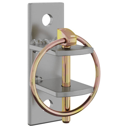 Eimerhaken 3 Stk. Wandmontage Silbern Und Braun Stahl