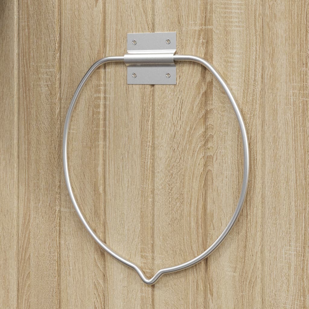 Eimerhalter Wandmontage Silbern Stahl