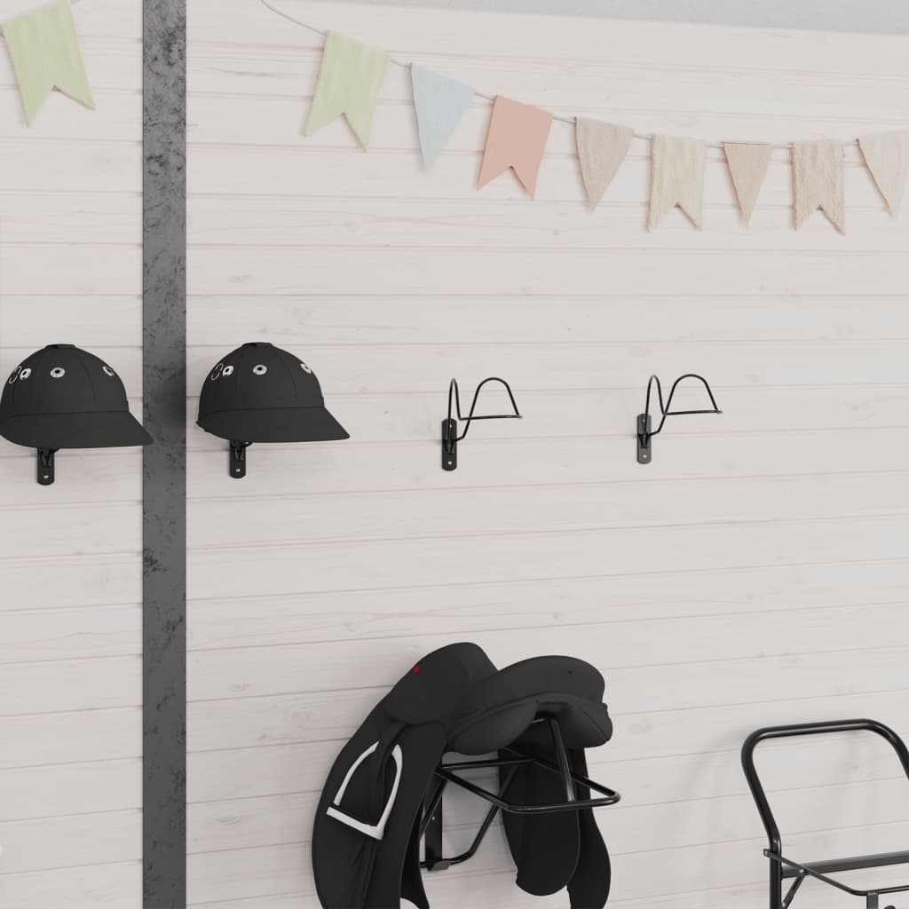 Wandhalter Für Reithelm Schwarz Stahl