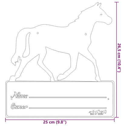 Namensschild Für Pferdebox Schwarz Stahl