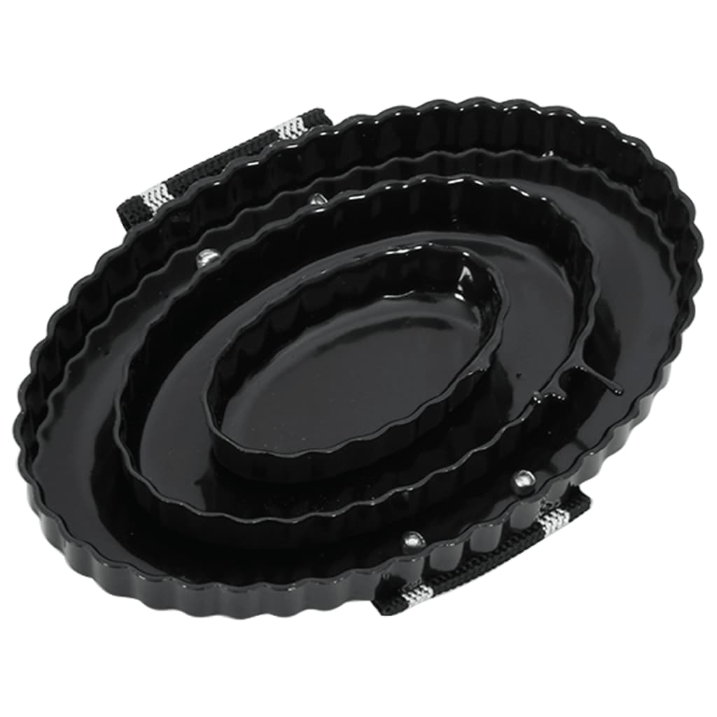 Striegel Für Pferde 3 Stk. Schwarz Stahl