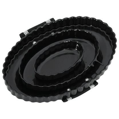 Striegel Für Pferde 3 Stk. Schwarz Stahl