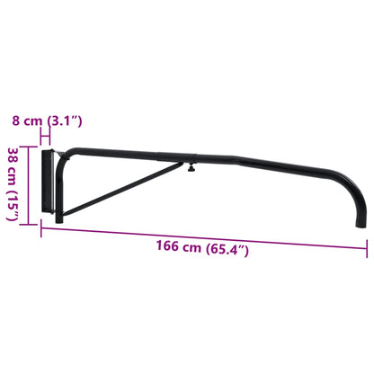 Schlauchhalter Wandmontage Schwarz Stahl