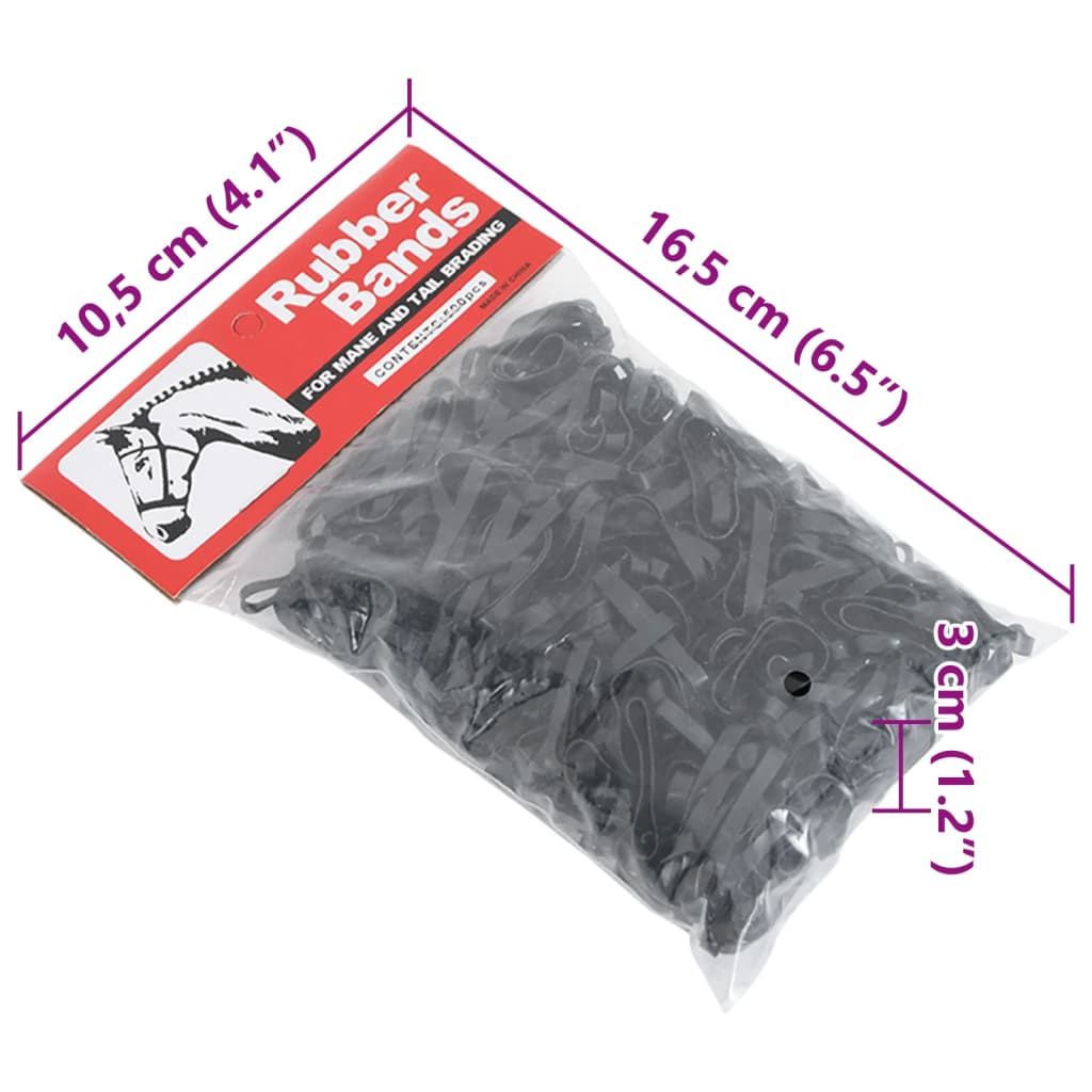 Flechtbänder Für Pferde 500 Stk. Schwarz Silikon