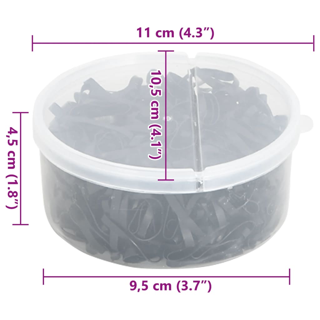 Flechtbänder Für Pferde 500 Stk. Schwarz Silikon