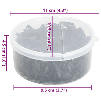 Flechtbänder Für Pferde 500 Stk. Schwarz Silikon