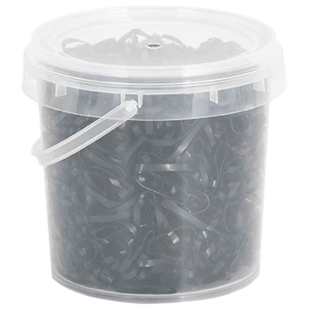 Mähnengummis Für Pferde 1500 Stk. Schwarz Silikon