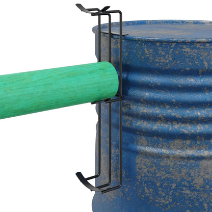 Fass-Hindernis-Halter 2 Stk. Schwarz Stahl