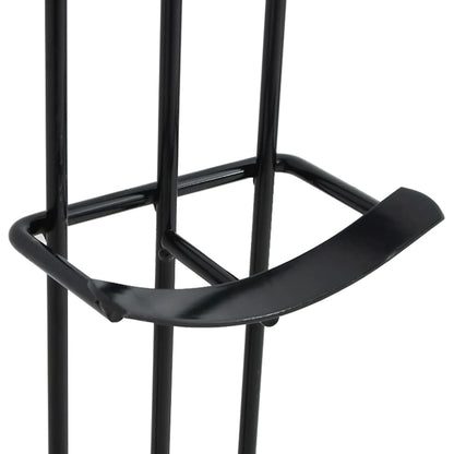 Fass-Hindernis-Halter 2 Stk. Schwarz Stahl