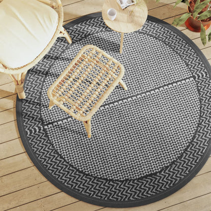 Outdoor-Teppich Grau Pp Schwarz Und Grau