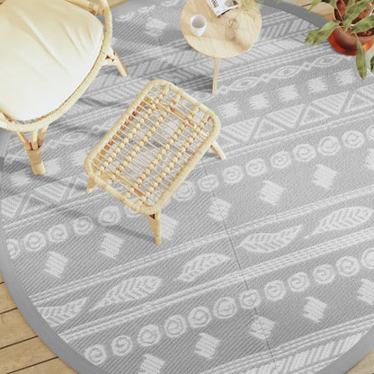 Outdoor-Teppich Arakil Grau Pp Graues Muster