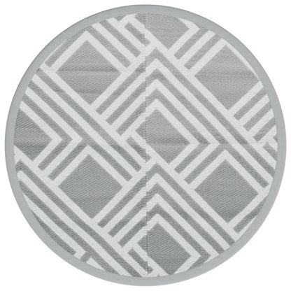 Outdoor-Teppich Arakil Grau Ø120 Cm Pp Streifen Grau