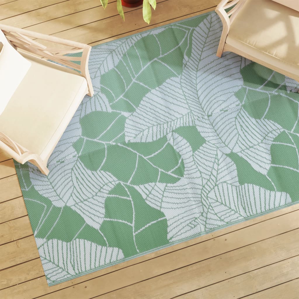 Outdoor-Teppich Arakil Grün Ø160 Cm Pp Blatt