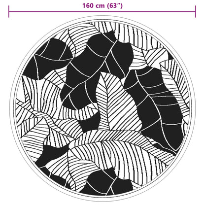 Outdoor-Teppich Arakil Grün Ø160 Cm Pp Blatt
