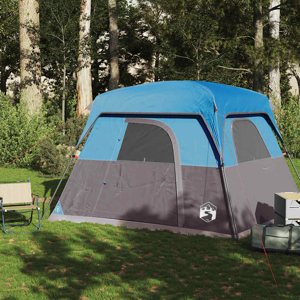 Campingzelt 4 Personen Wasserdicht Blau