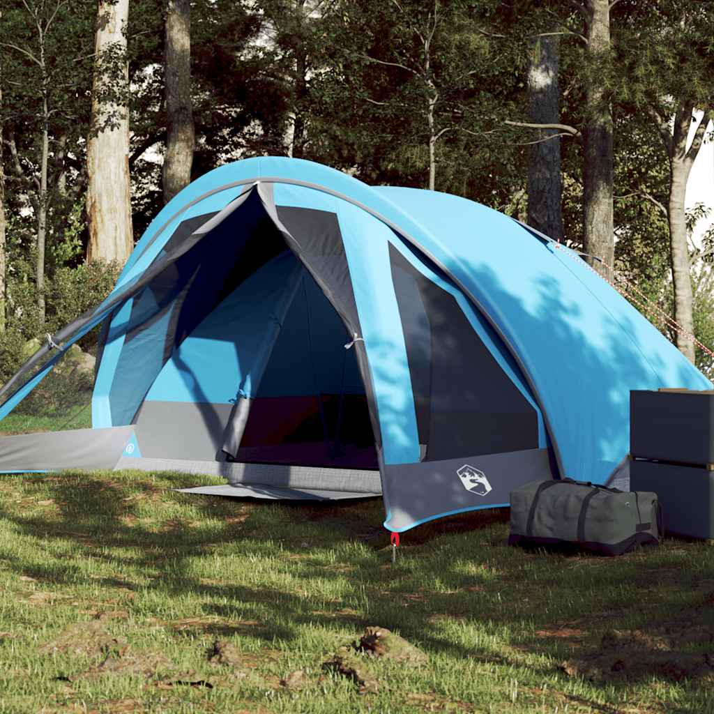 Campingzelt 4 Personen Wasserdicht Blau
