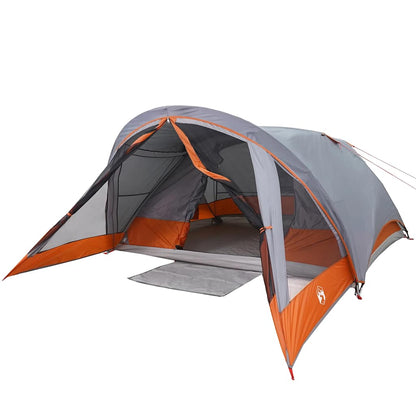 Campingzelt 4 Personen Wasserdicht Grau Und Orange