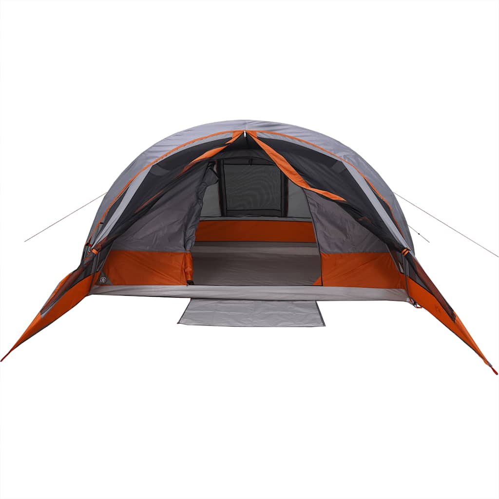 Campingzelt 4 Personen Wasserdicht Grau Und Orange