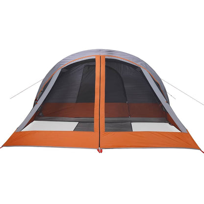 Campingzelt 4 Personen Wasserdicht Grau Und Orange