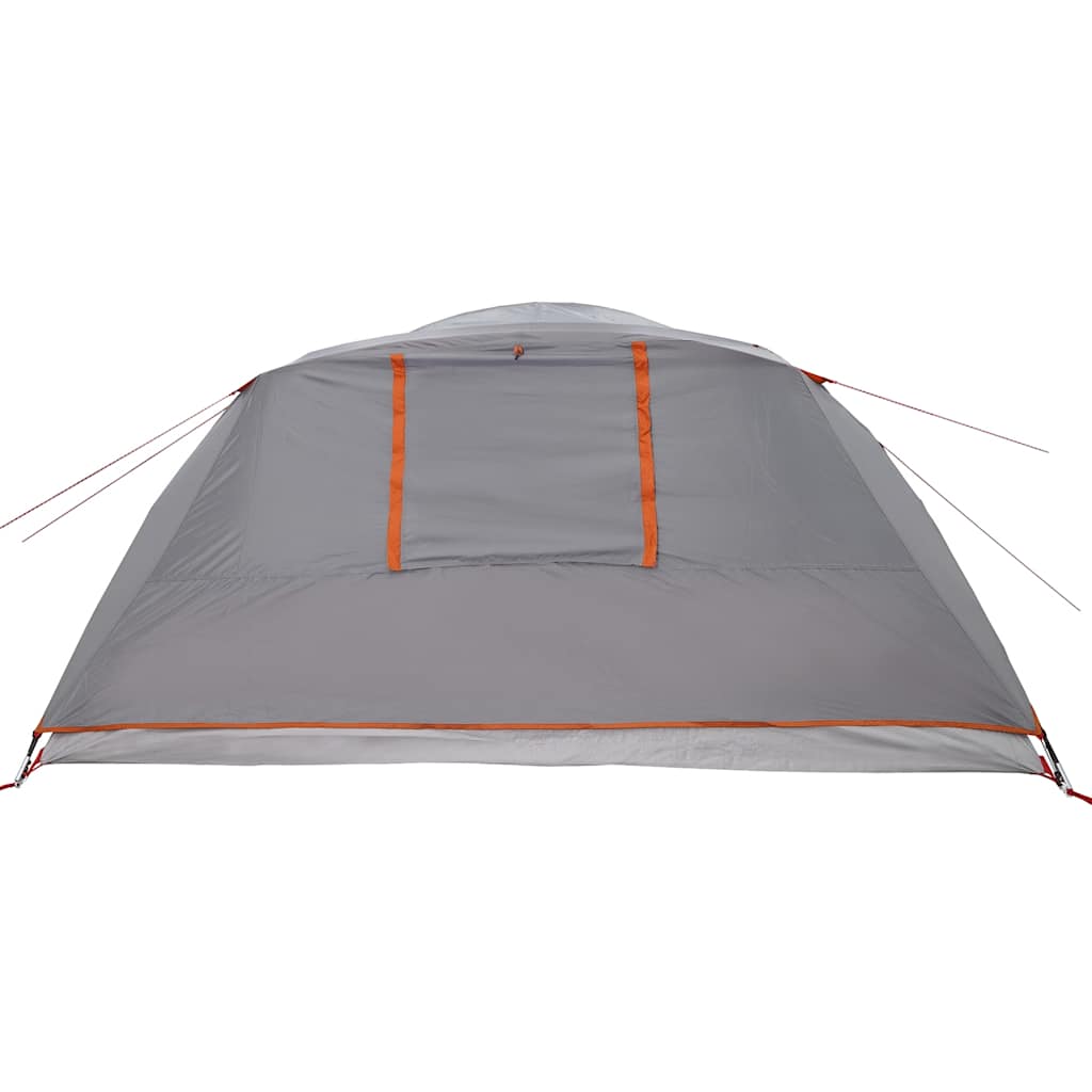 Campingzelt 4 Personen Wasserdicht Grau Und Orange
