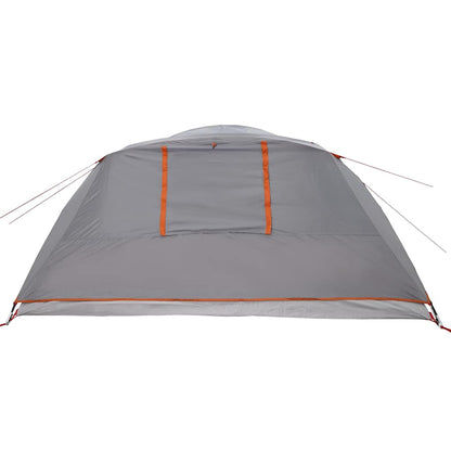 Campingzelt 4 Personen Wasserdicht Grau Und Orange