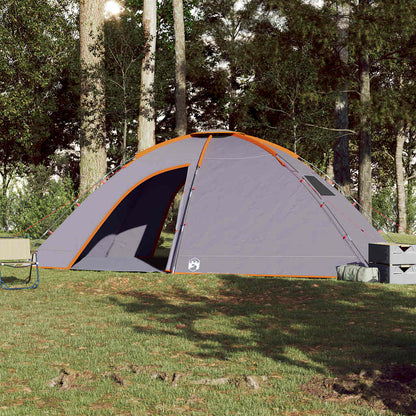 Campingzelt 8 Personen Orange Wasserdicht Grau Und Orange