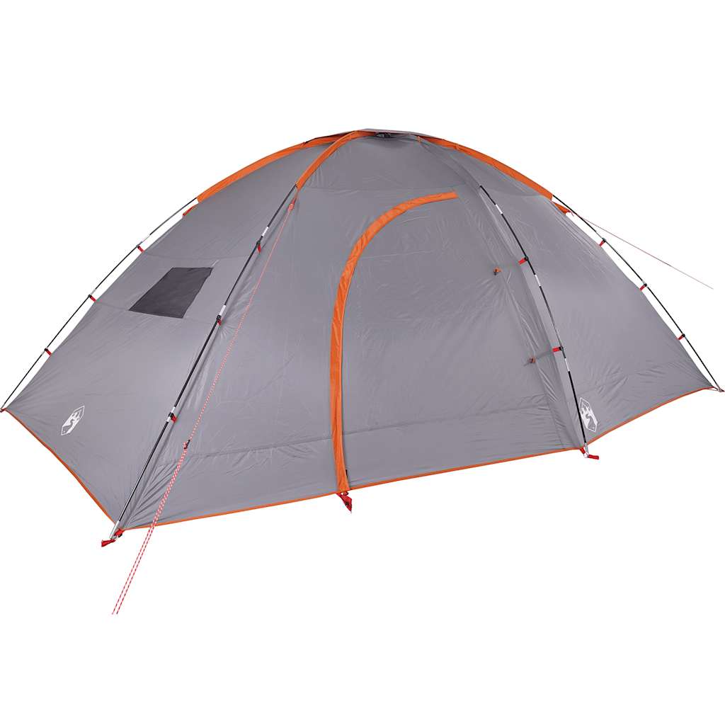 Campingzelt 8 Personen Orange Wasserdicht Grau Und Orange