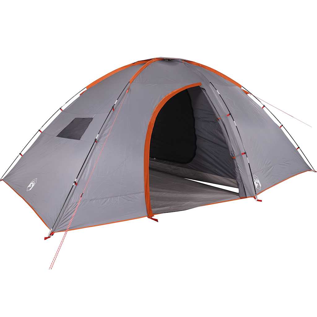 Campingzelt 8 Personen Orange Wasserdicht Grau Und Orange