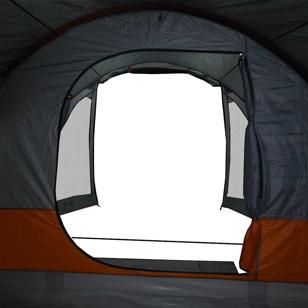 Familienzelt 6 Personen Grau Wasserdicht Grau Und Orange