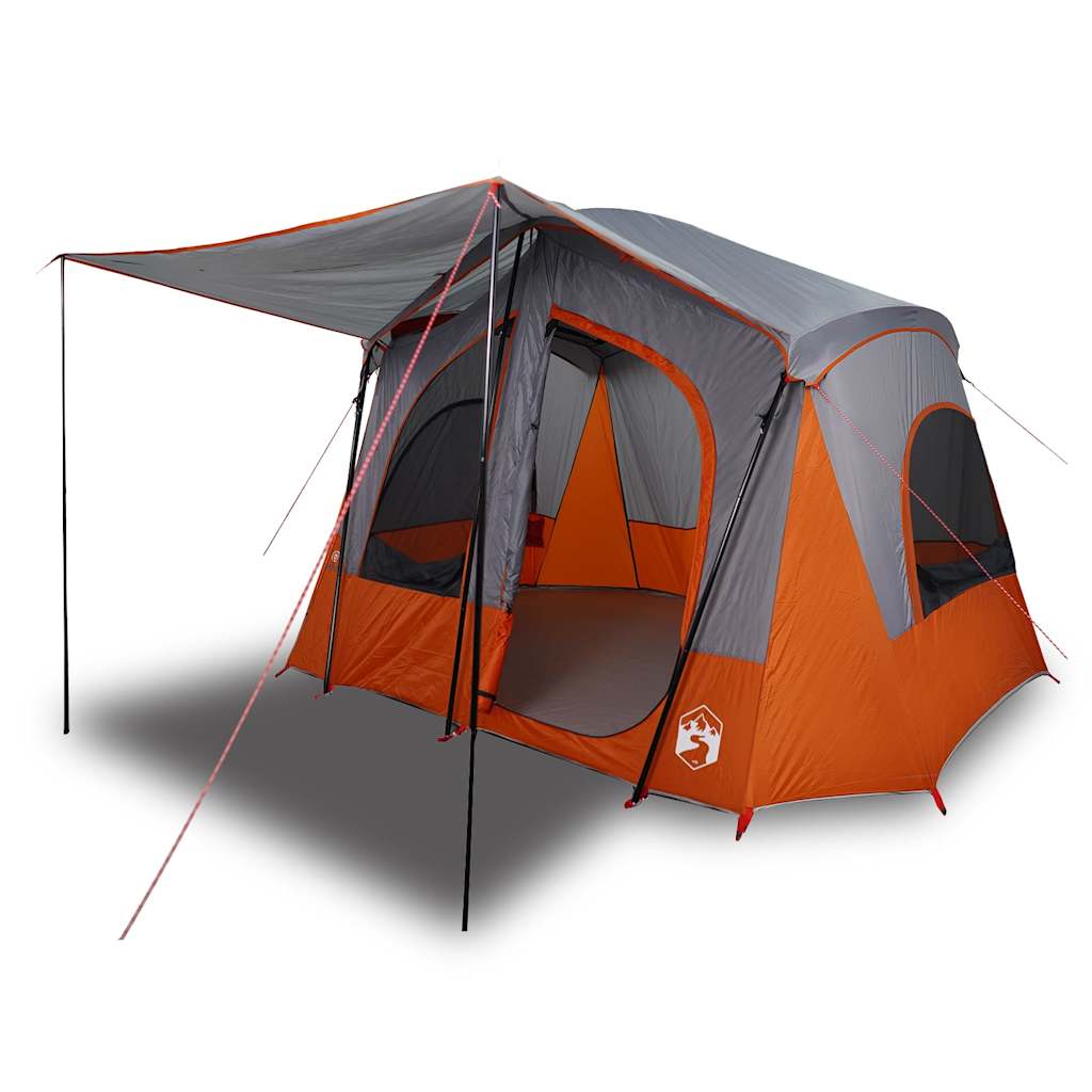 Campingzelt 5 Personen Wasserdicht Grau Und Orange