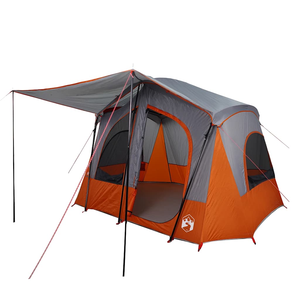 Campingzelt 5 Personen Wasserdicht Grau Und Orange