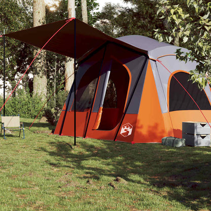 Campingzelt 5 Personen Wasserdicht Grau Und Orange