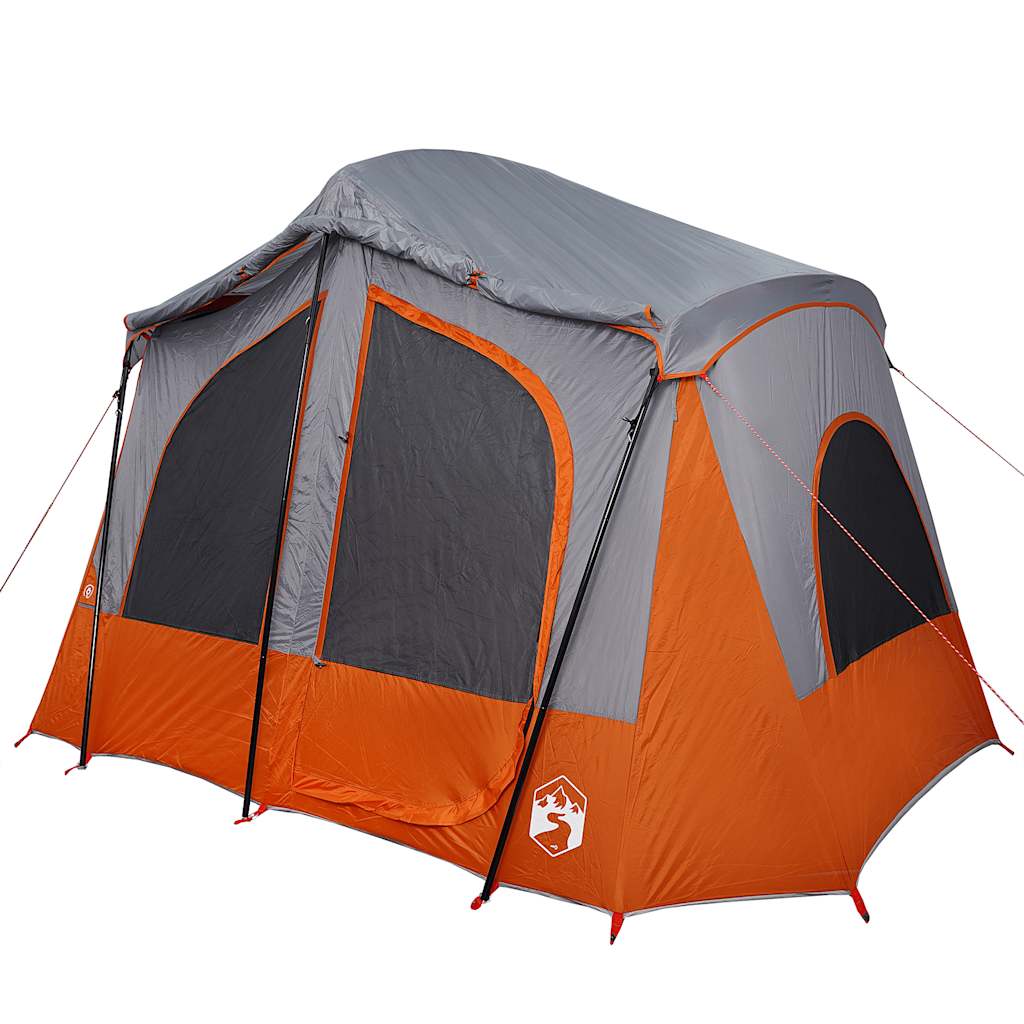 Campingzelt 5 Personen Wasserdicht Grau Und Orange