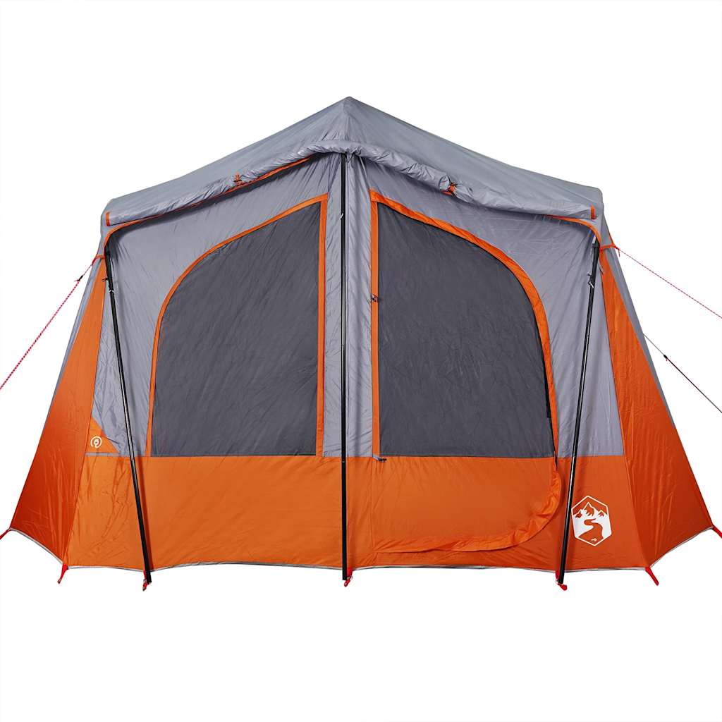 Campingzelt 5 Personen Wasserdicht Grau Und Orange