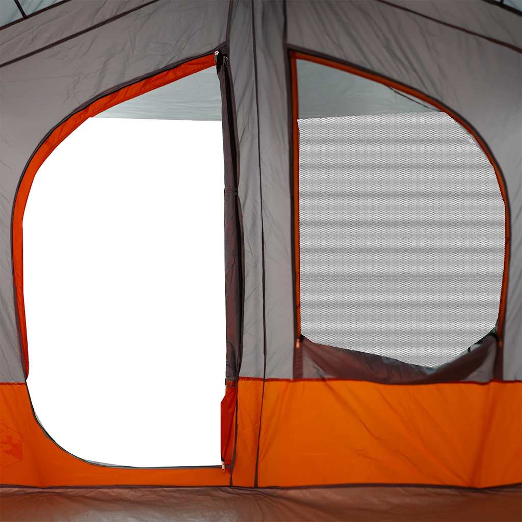 Campingzelt 5 Personen Wasserdicht Grau Und Orange