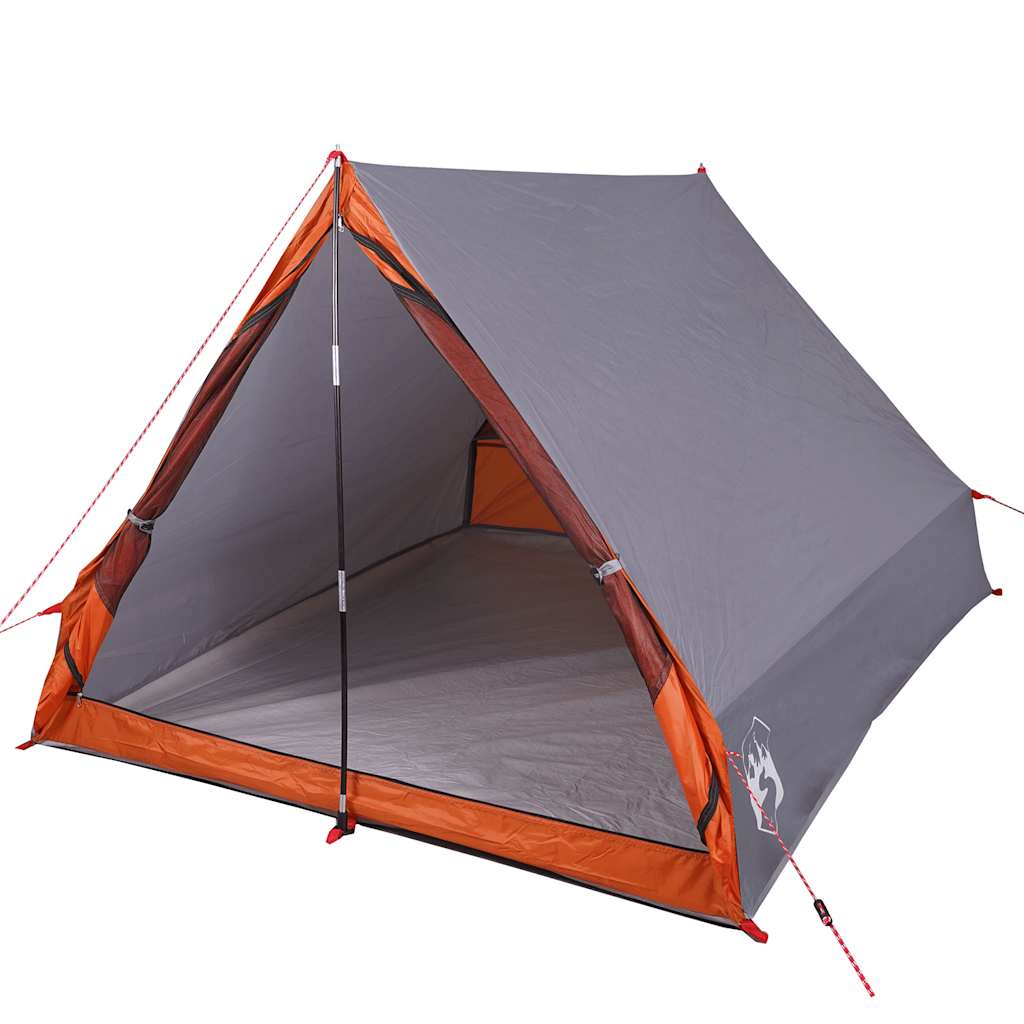Campingzelt A-Form 2 Personen Grau Wasserdicht Grau Und Orange
