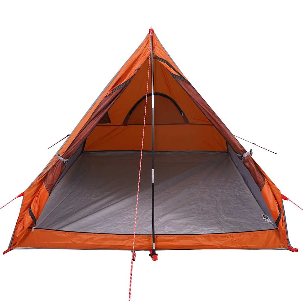 Campingzelt A-Form 2 Personen Grau Wasserdicht Grau Und Orange