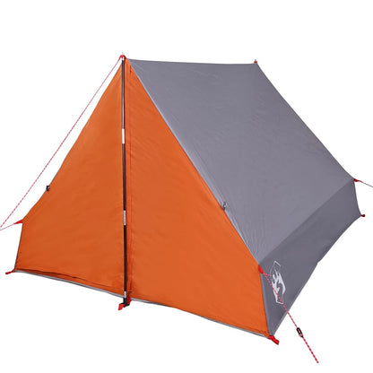 Campingzelt A-Form 2 Personen Grau Wasserdicht Grau Und Orange