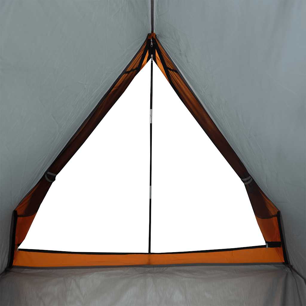 Campingzelt A-Form 2 Personen Grau Wasserdicht Grau Und Orange