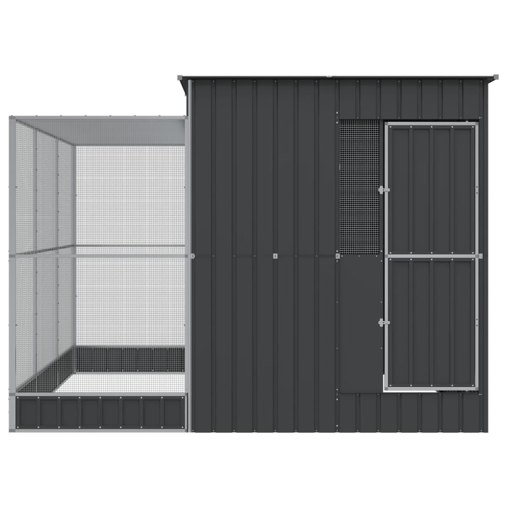 Voliere Mit Erweiterung Silber Stahl