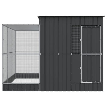 Voliere Mit Erweiterung Silber Stahl