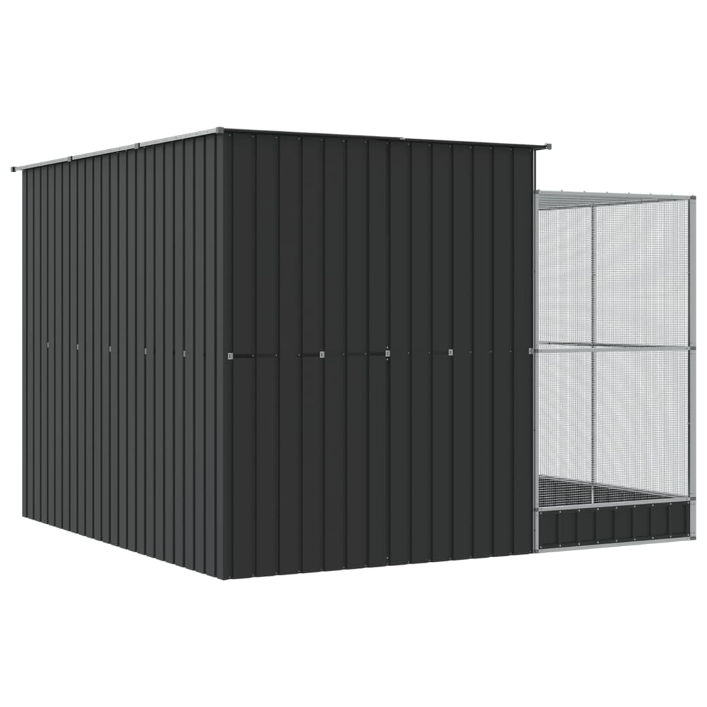 Voliere Mit Erweiterung Silber Stahl