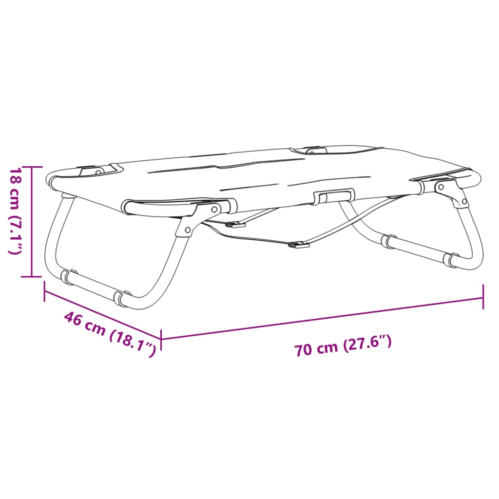 Hundeliege Klappbar Anthrazit Oxford-Gewebe Und Stahl