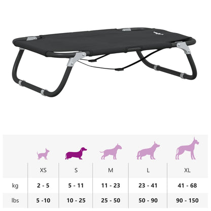 Hundeliege Klappbar Anthrazit Oxford-Gewebe Und Stahl