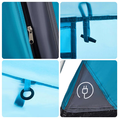 Familienzelt Mit Vorzelt 9 Personen Quick Release Blau