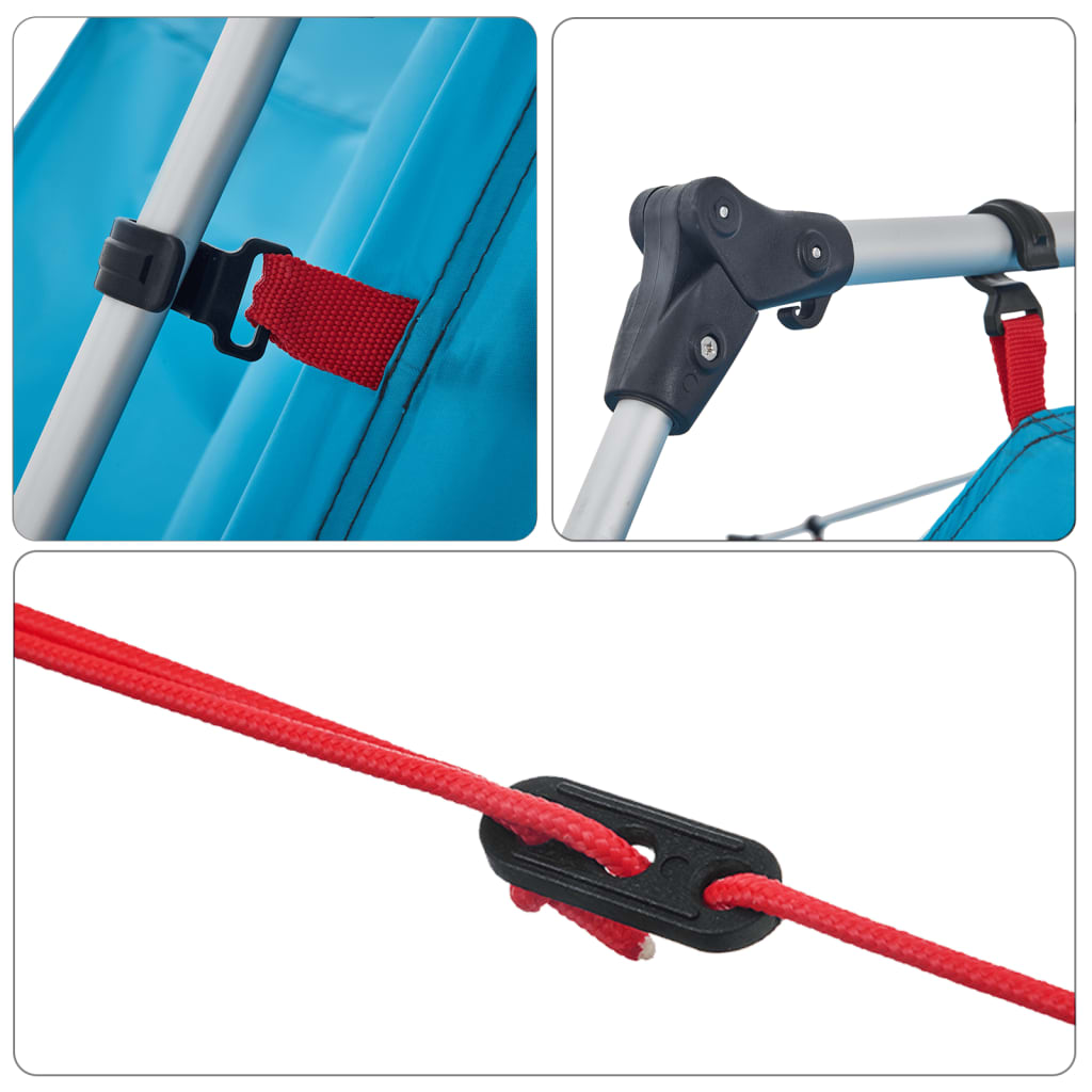 Familienzelt Mit Vorzelt 9 Personen Quick Release Blau