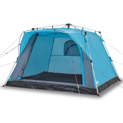 Campingzelt 4 Personen Quick Release Blau