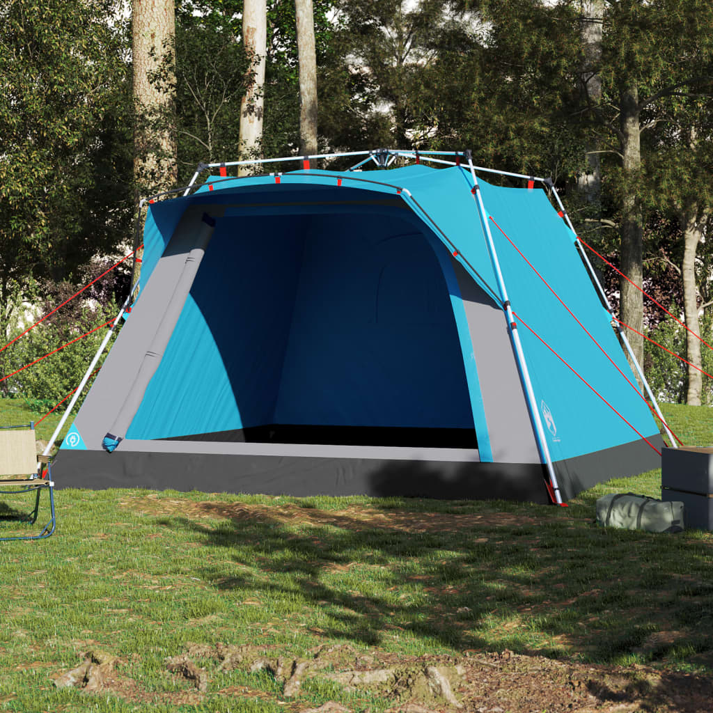 Campingzelt 4 Personen Quick Release Blau