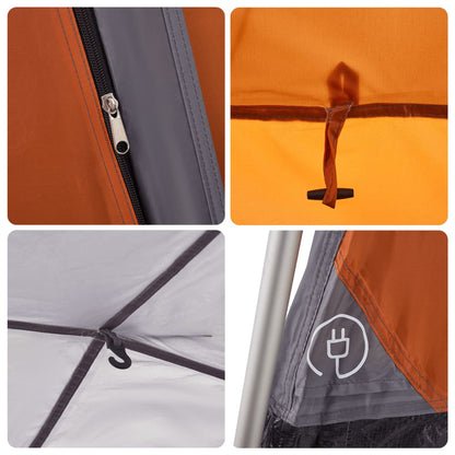 Campingzelt 4 Personen Quick Release Grau Und Orange