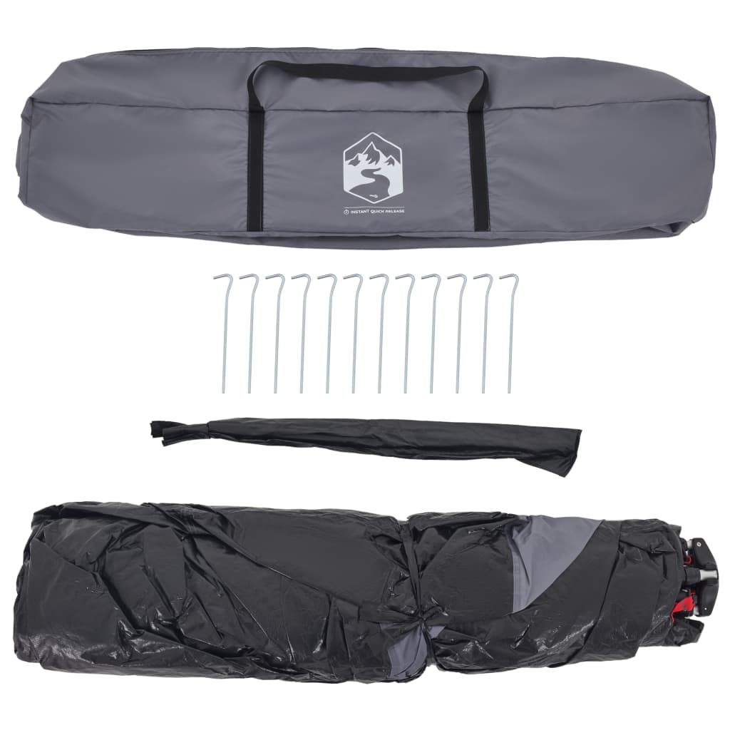 Campingzelt 4 Personen Quick Release Grau Und Orange